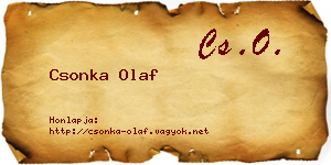 Csonka Olaf névjegykártya